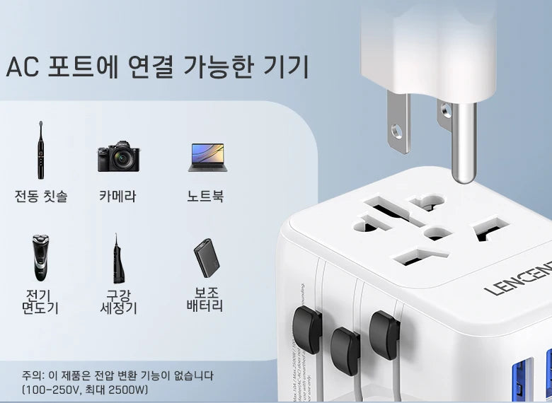 LENCENT Universal Travel Adapter