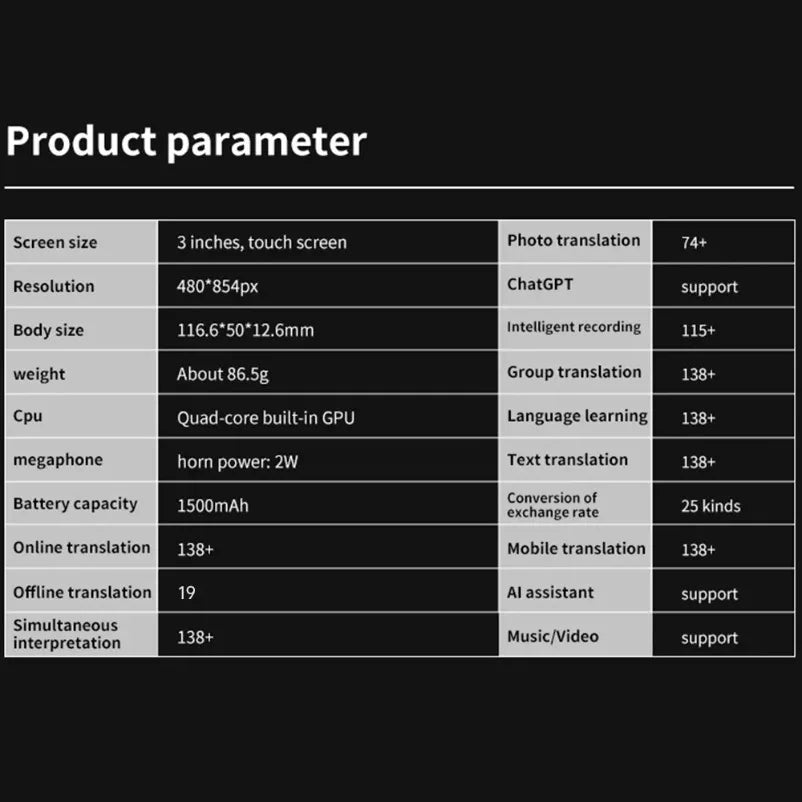 S80 Pro AI Translator