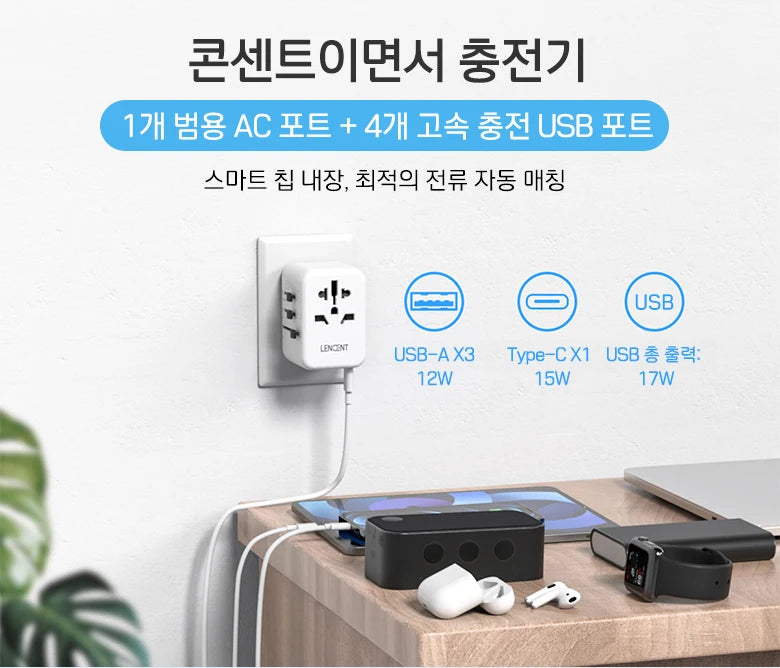 LENCENT Universal Travel Adapter