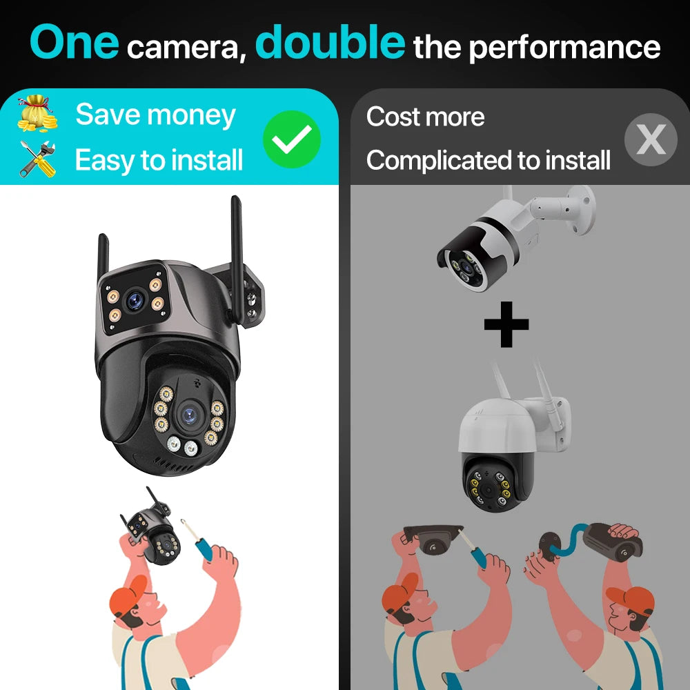 4K Dual-Lens WiFi PTZ Camera