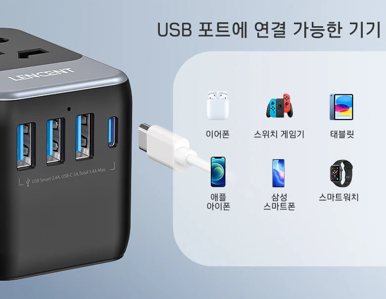 LENCENT Universal Travel Adapter