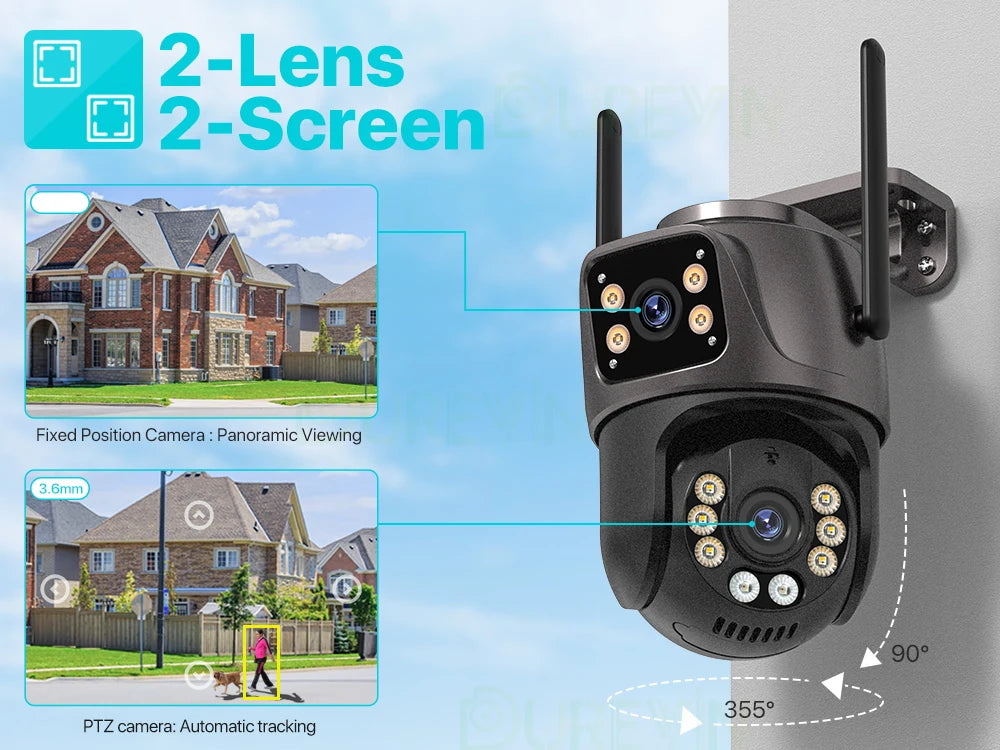 4K Dual-Lens WiFi PTZ Camera