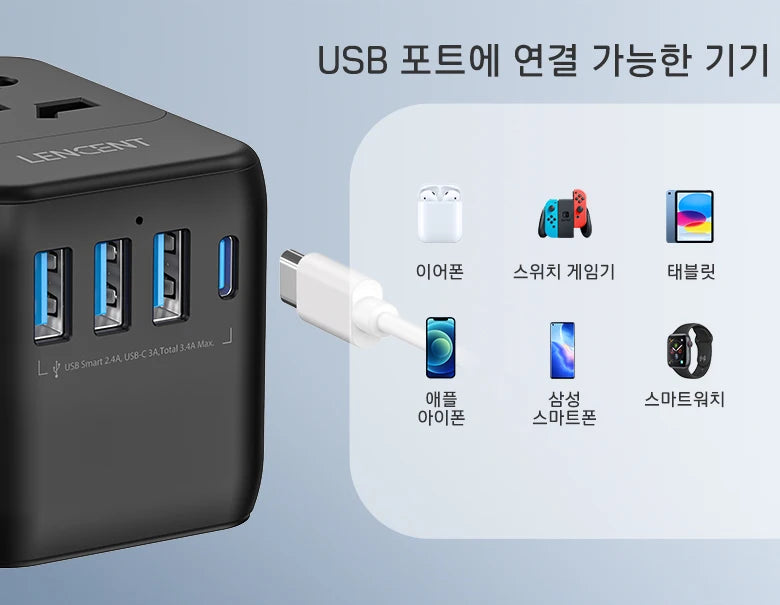 LENCENT Universal Travel Adapter