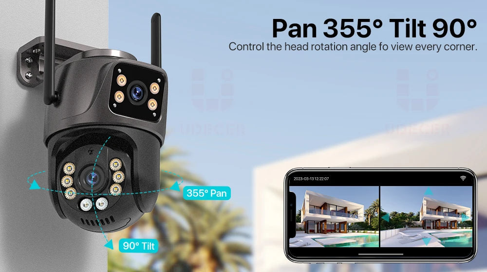 4K Dual-Lens WiFi PTZ Camera