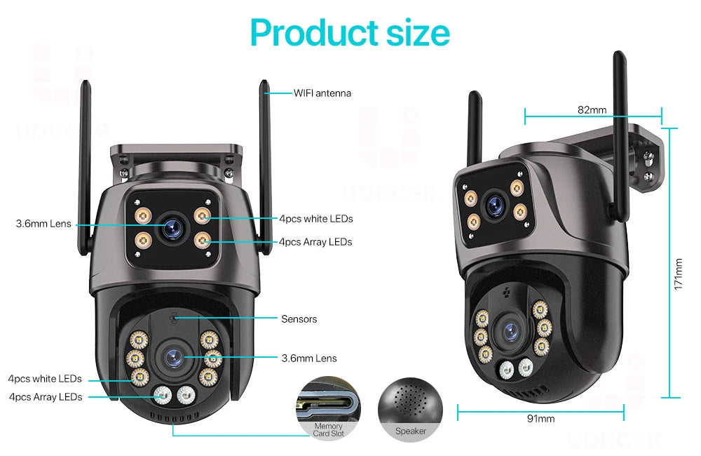 4K Dual-Lens WiFi PTZ Camera