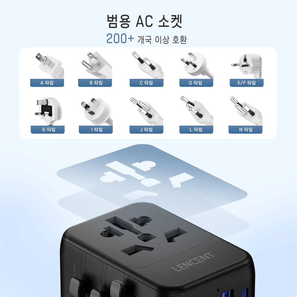 LENCENT Universal Travel Adapter