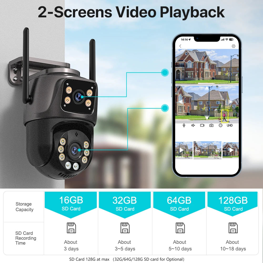 4K Dual-Lens WiFi PTZ Camera